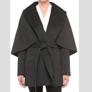KOBI HALPERIN NWT Gray Sandra Capelet Coat M/L